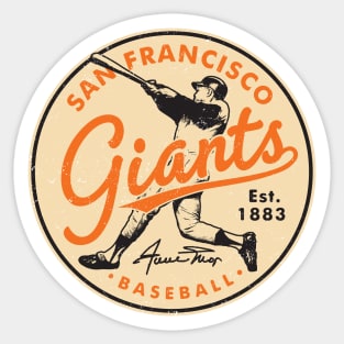 Retro Giants Willie Mays by Buck Tee Sticker